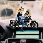 Küssendes Motorradpaar – personalisiertes Ornament für ihn, für sie, Motorradliebhaber